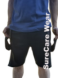 SureCare Wear® ~ Hip / Knee Post Surgery Black Recovery Shorts with Both Sides Open!