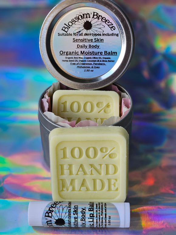 Blossom Breeze Organic Lip Balm & Body Balm Gift Set