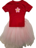 || Blossom Breeze® Red Blossom Print Cotton TShirt for Baby Girl ||  95% Cotton ||