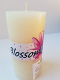 ||Blossom Breeze Classic Apple Blossom Ivory Pillar Candle. Burn time 80 hours ||