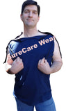 SureCare Wear® by Blossom Breeze® | Comfortable Ocean Blue Post Surgery T-Shirt