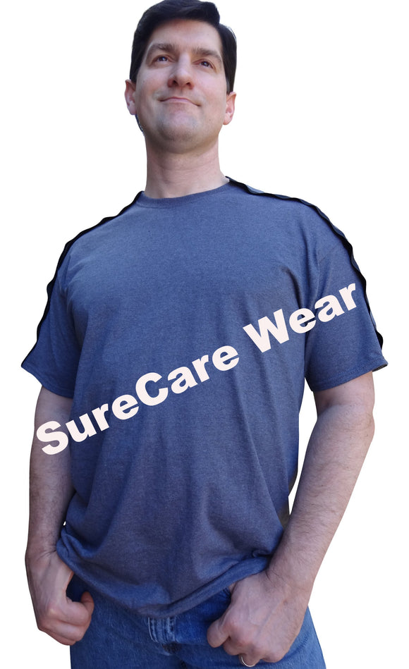 SureCare® Wear by Blossom Breeze® | Sea Grey Post Surgery T-Shirt