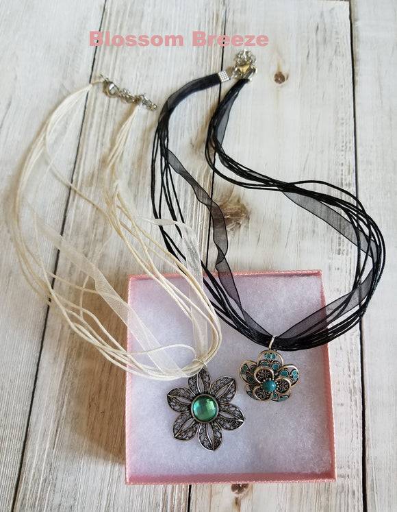 Blossom Breeze Chic Jewelry Collection | Blossom Breeze  Flower Pendant Necklace |