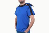 SureCare® Wear by Blossom Breeze® | Polo Shirt, Deep Ocean Blue Post Surgery Top