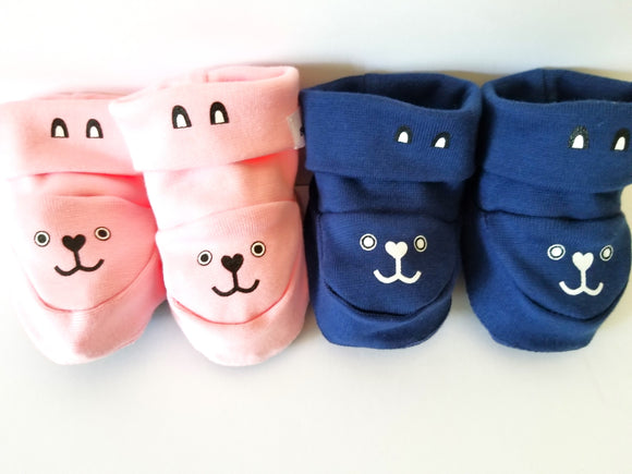II Blossom Breeze® Pink Cotton Booties Footwear for Newborns II