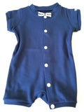 || Blossom Breeze® 03-06 Months Navy Cotton Onesie (Front snaps all over for easy changing) ||