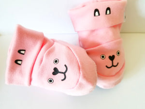 II Blossom Breeze® Pink Cotton Booties Footwear for Newborns II