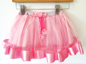 || Blossom Breeze® Pink Ribbon Trimmed Tutu Skirt ||Sizes 0-3 months and 09-12 months ||