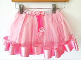 || Blossom Breeze® Pink Ribbon Trimmed Tutu Skirt ||Sizes 0-3 months and 09-12 months ||