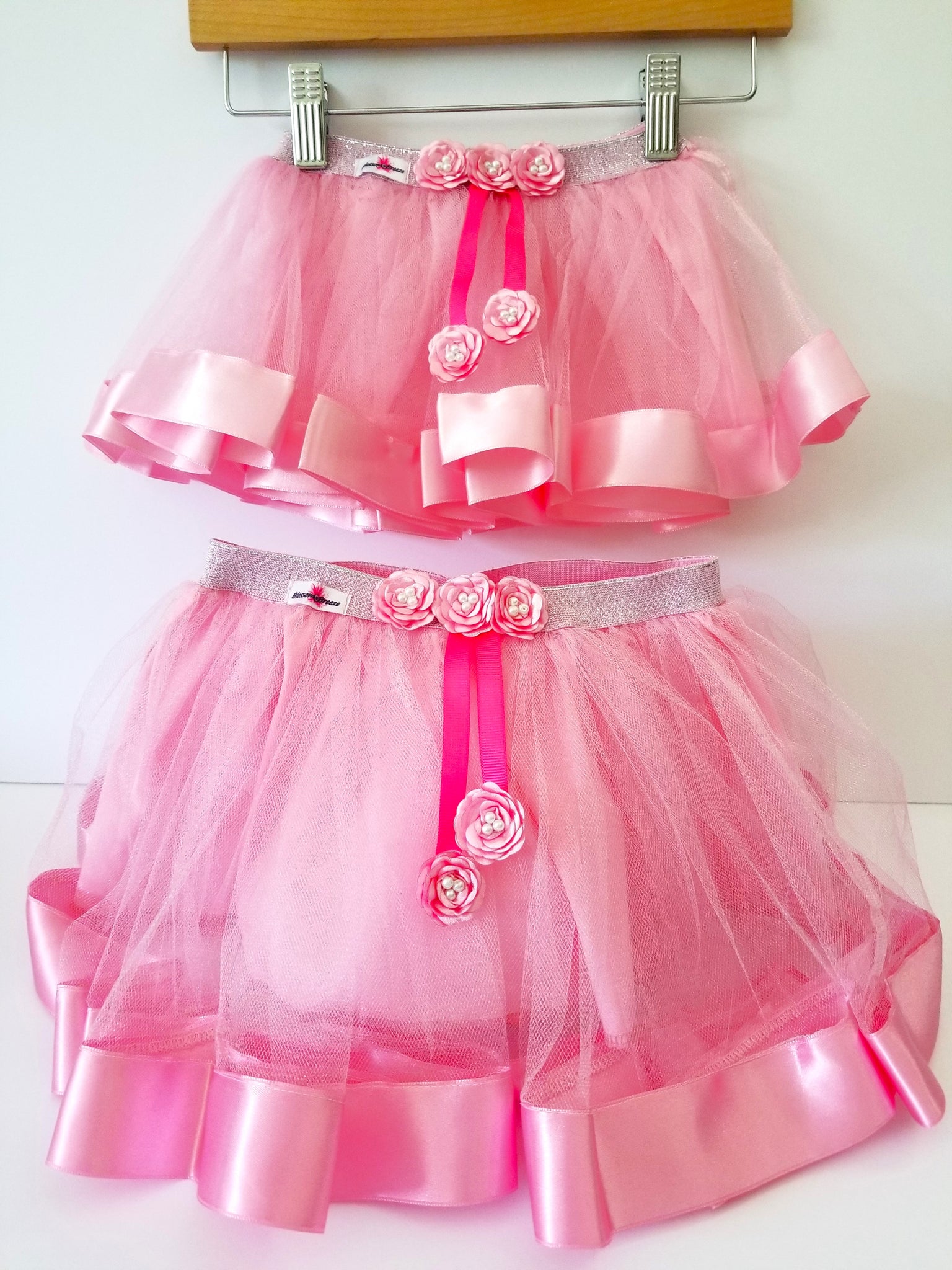 Frilly Fairy Ribbon Tulle Skirt (Pink)